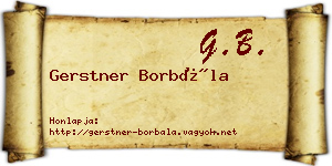 Gerstner Borbála névjegykártya