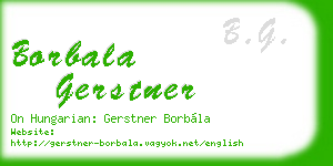 borbala gerstner business card